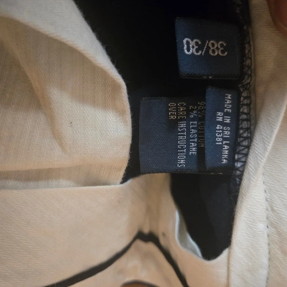 Polo Ralph‎ Lauren Pants Mens 38x30 Navy Blue Stretch Chino Flat Front Cotton